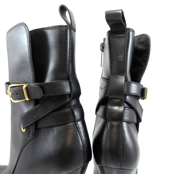 NIB$550 VERONICA BEARD Sohelia Buckled Strap Leather High-heel Ankle Boots 7.5 - Picture 10 of 14